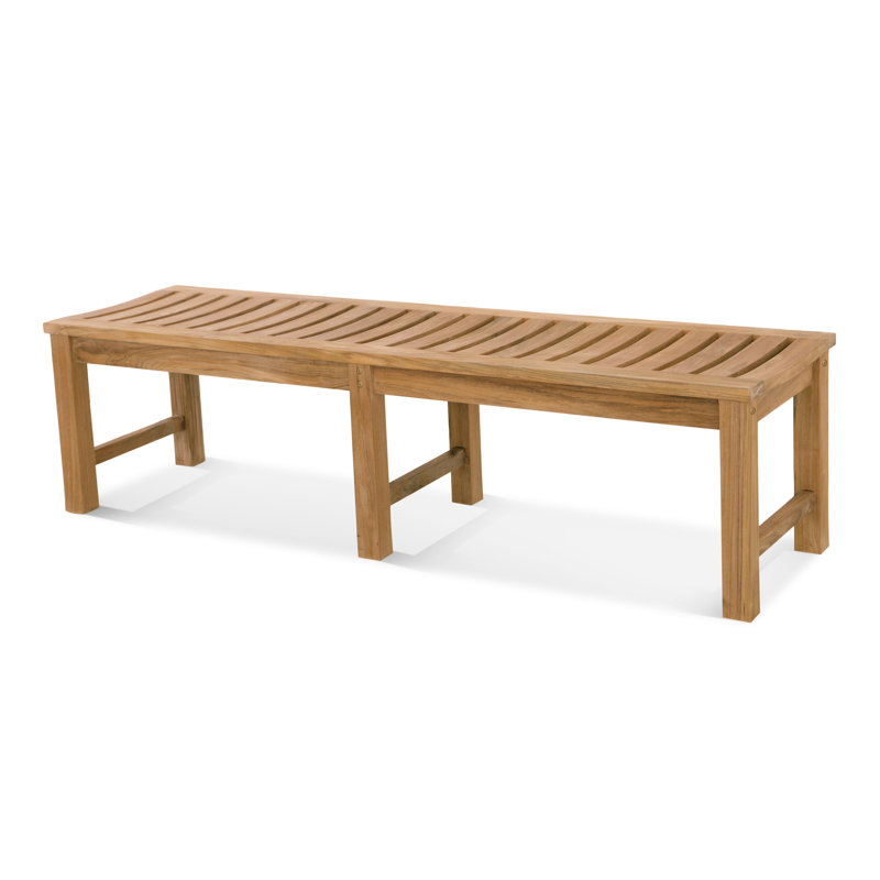 Banc de pique-nique classique en teck, H 17 po x l 72 po x P 16,5 po