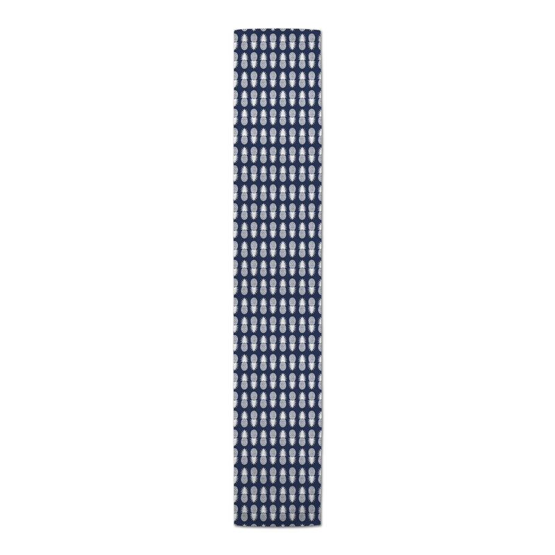 Linge de table Aishah, L 72 po x P 16 po, Bleu marine, Plaid