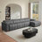 4 Seats Wall-Hugger Reclining Sofa Modern Electric Control Genuine Leather L Shaped Couch,Lounge Seat Theater Seating Furniture With USB Port, Sofa With Headrest & Footrest For Living Room,Apartment-1505025724