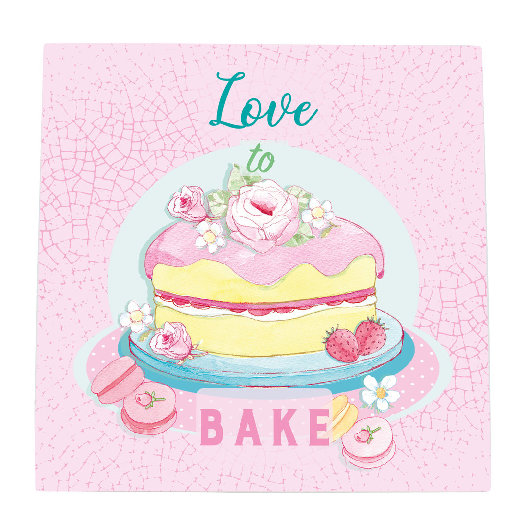 Love to Bake Ceramic Picture Tile Wall Décor