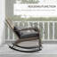 Chaise berçante pour l'extérieur en osier Adirondack