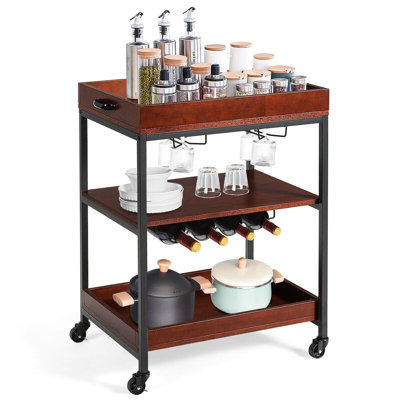 Freelandville Metal Bar Cart
