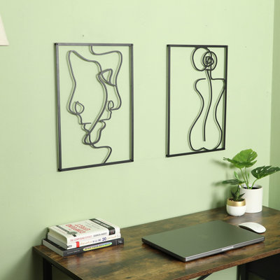 Ensemble de 2 décorations murales minimalistes
