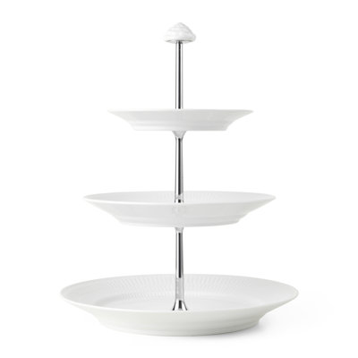 Royal Copenhagen White Fluted Étagère 3 Layers