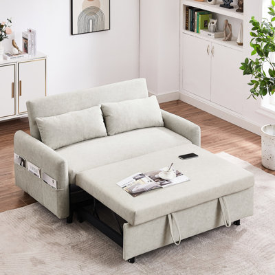 With Ports, Adjustable & Electrostatic- - Beige For Bedroom Living Area Couch , Storage Pockets 2 Pillows