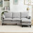 78.74 "l-shaped Sofa With Storage Pedal, Suitable For Living Room, Apartment, Office, Small Space-1234922306