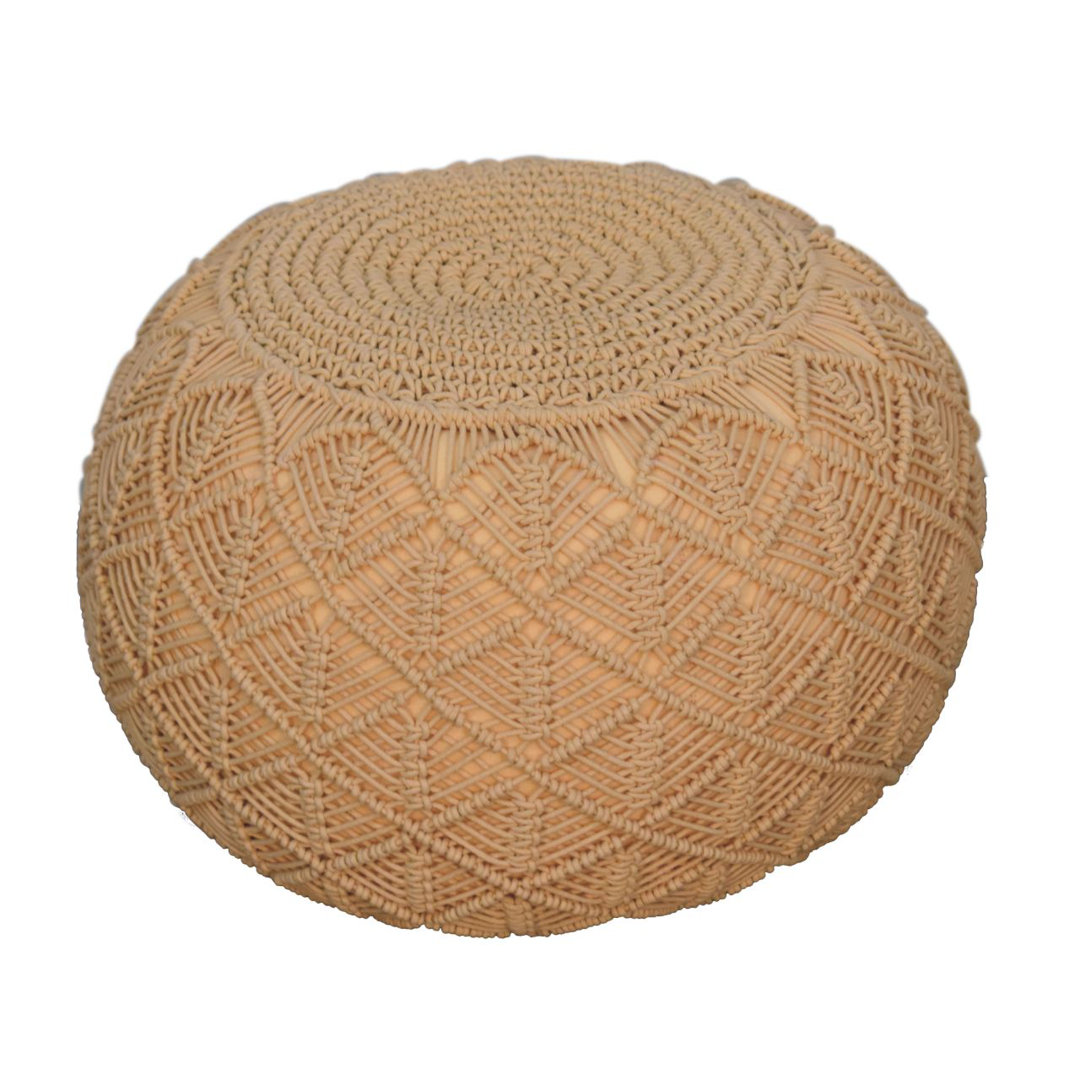 50cm Wide Round No Pattern Pouffe Ottoman