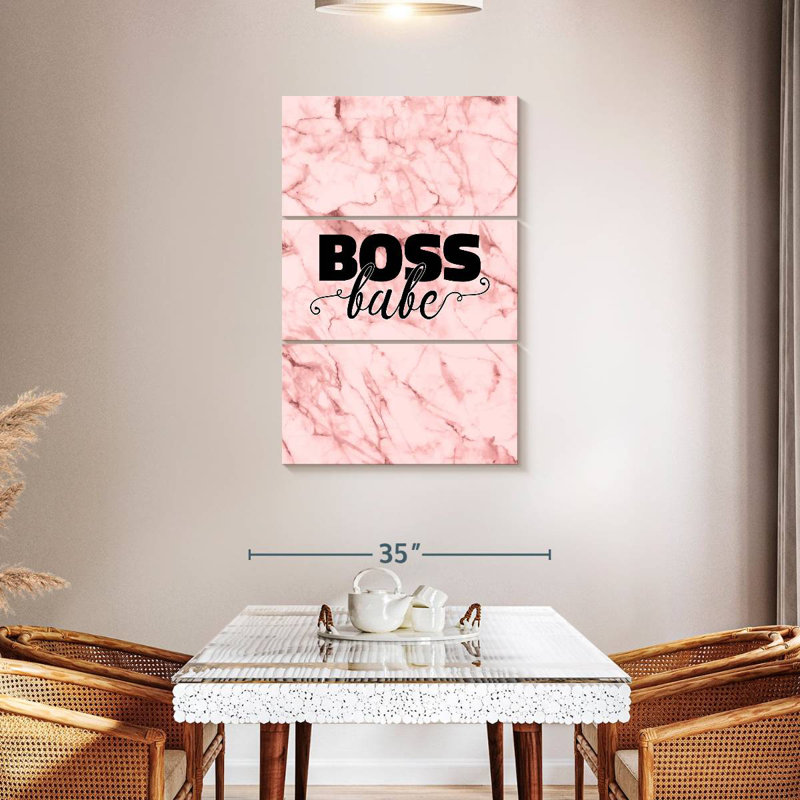 Tergel Boss Babe Girl Power Quote, 32" H x 20" W