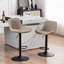 Swivel Bar Stools Modern Faux Leather Upholstered Counter Stools for Kitchen Island, Adjustable Height Stools with Footrest for Home Bar-1500353848