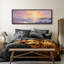 «Coastal Beach Sunset Surge Dynamic Ocean Waves», reproduction d'art rétro sur toile-98042476-111665203