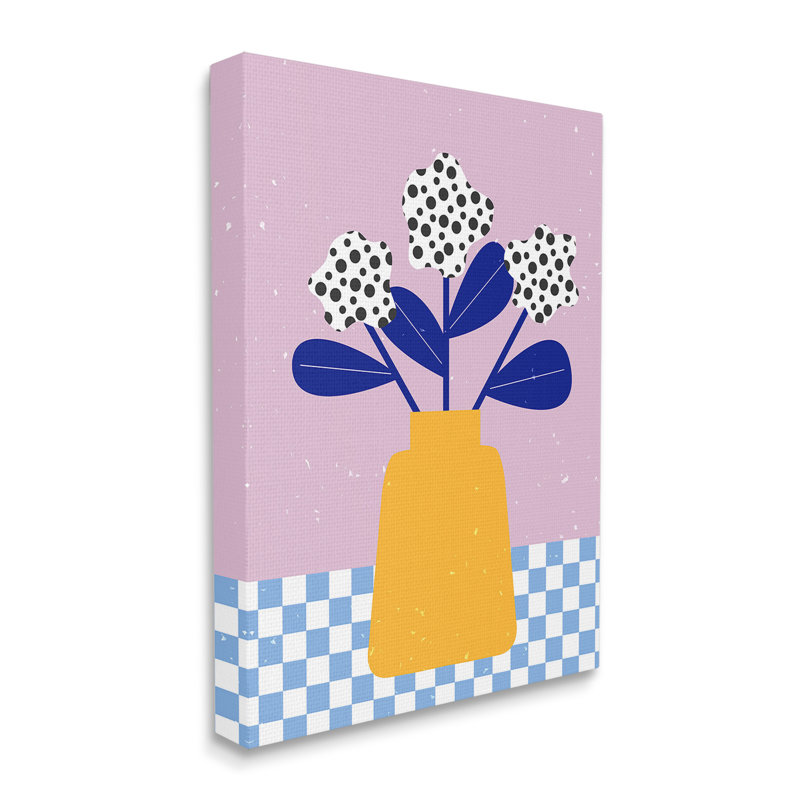Conception abstraite de fleurs murales abstraites par Melissa Wang, H 48 po x l 36 po