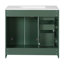 Meuble-lavabo 36 po avec lavabo en céramique, armoire en bois massif, rangement autoportant avec 3 tiroirs et portes à fermeture en douceur