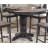 Geirlaugur Round Counter Height Extendable Butterfly Leaf Solid Wood Dining Table in Grey -621240354