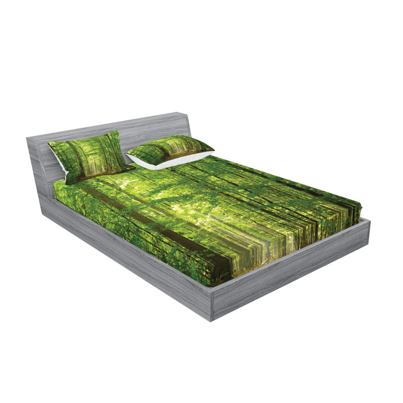 Drap-housse et coussin décoratif Ambesonne, Ensemble de draps pour lit double + 5 pièces supp
