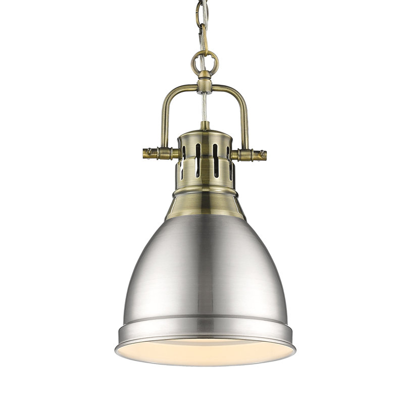 Alethia 1 - Light Pendant, Pewter, Aged Brass