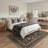 Allendale Arcadia Vintage Floral Machine Washable Brown / Black Indoor Area Rug with Non-Slip Backing-128992100