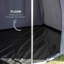 Tente de camping facile à installer avec porche pour 2 à 3 personnes - tente de randonnée bleue imperméable, calibre 2000 mm avec protection UV, sac de voyage compact inclus