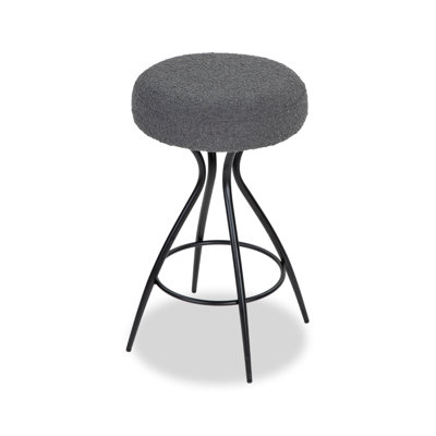Hydra Upholstered Counter Stool with Metal Frame