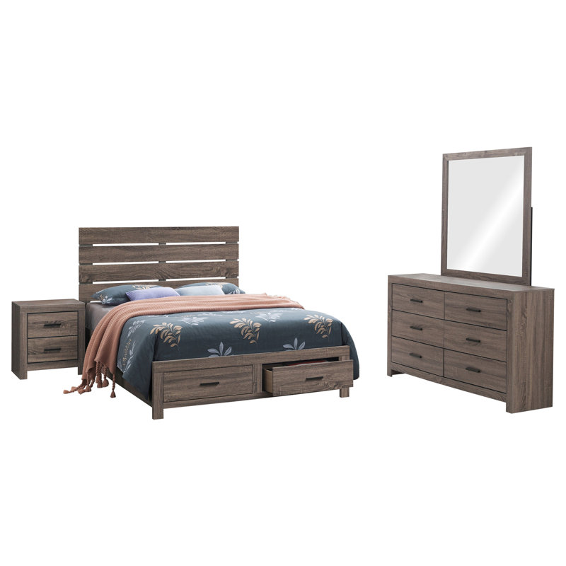 Ensemble de chambre à coucher grand lit 4 pièces Sherwood