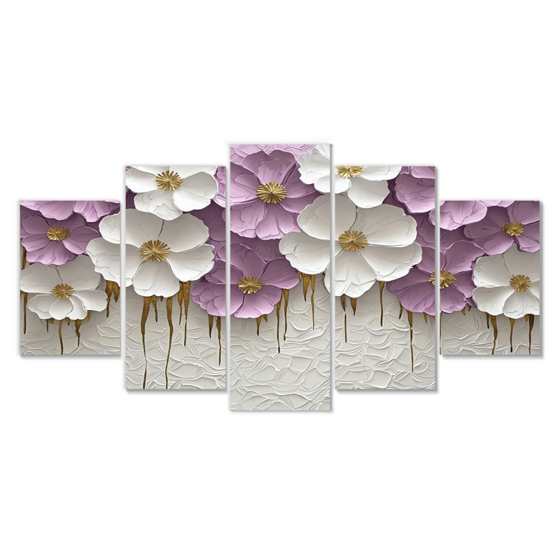 Fleurs sauvages de lavande sauvage dans la nature - Art mural fleurs sauvages - Art mural traditionnel sur toile