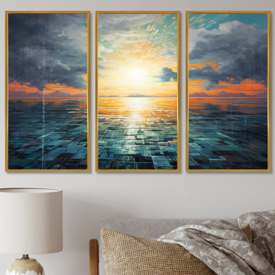 Coriène - ensemble d'art mural coucher de soleil