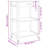vidaXL Kitchen Trolley MONZA 23.6"x15.7"x34.8" Solid Wood Pine-310358535