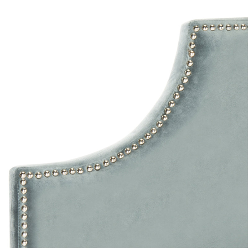 Caswell Upholstered Headboard, Wedgwood Blue, Twin, Cotton
