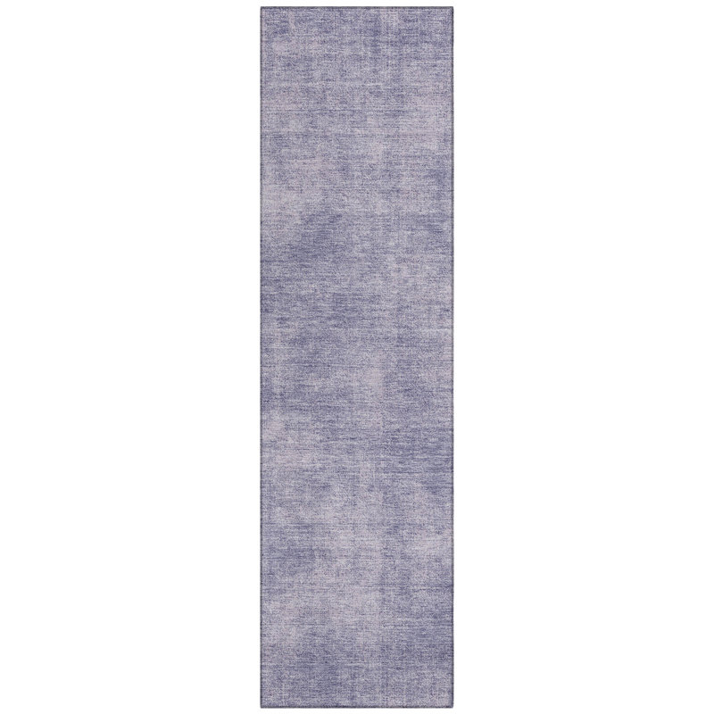 Orlena Purple Washable Indoor-Outdoor Rug - , 2'3" x 7'6"
