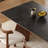 Rectangular rock plate dining table and chair set-106899367