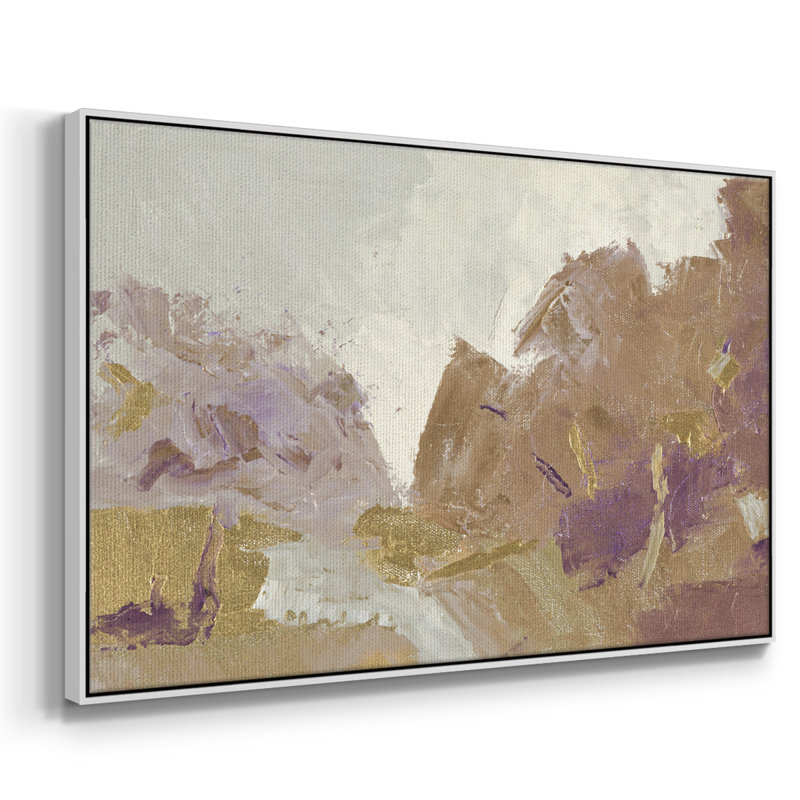 " Fall Clearing Variation 2 ", White Floater Framed Canvas, 17" H x 25" W x 2" D
