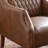 30.5'' W Top-grain Genuine Leather Upholstered Armchair-1765020401