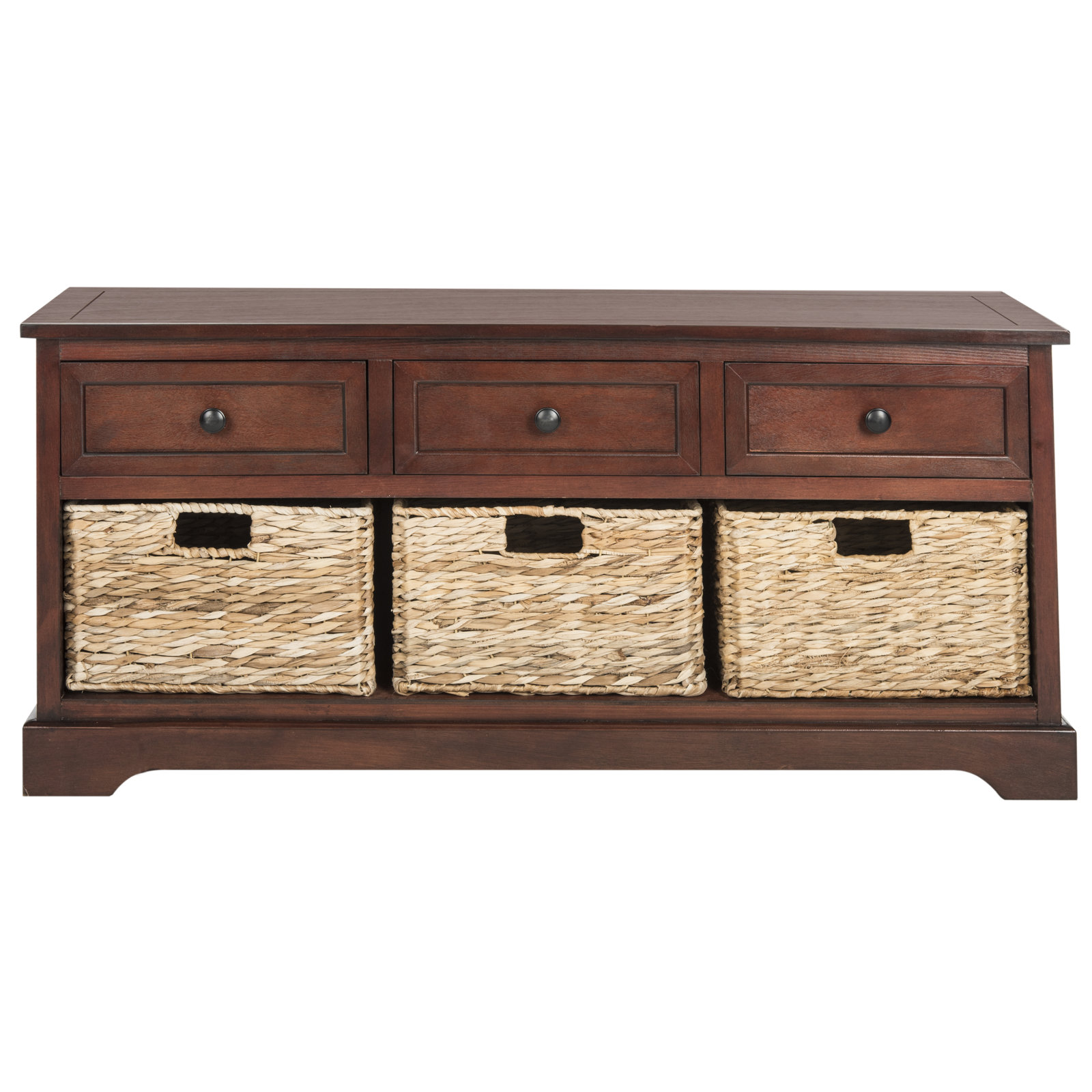 Adayla 42" Entryway Bench, Dark Cherry