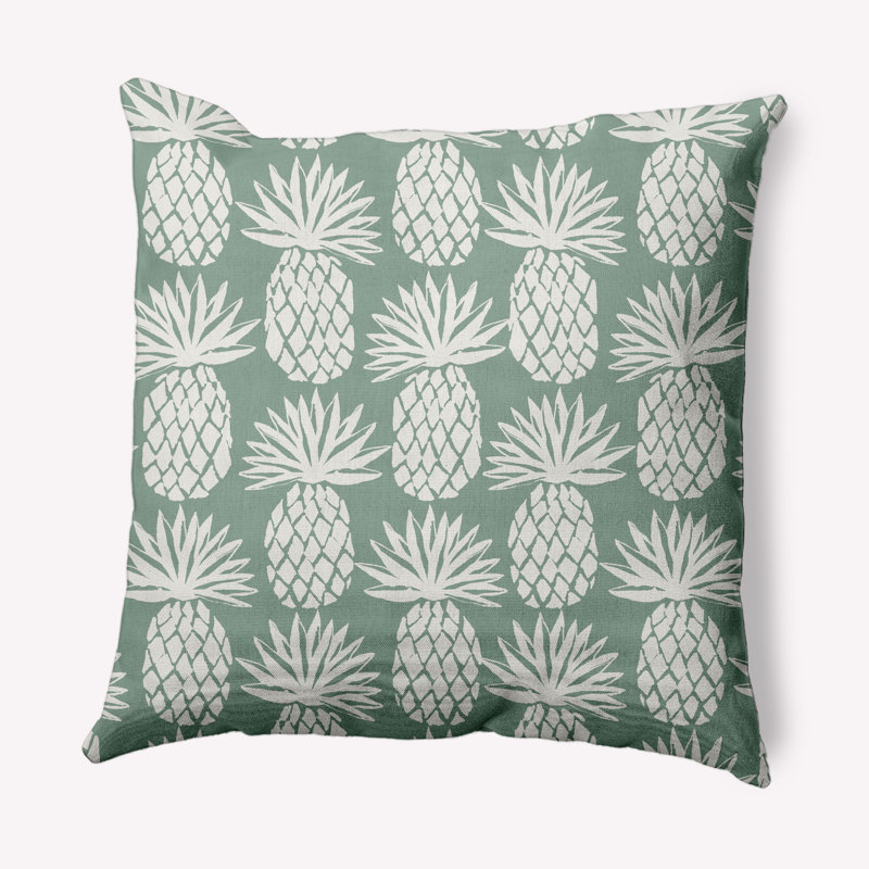 Coussin Botanical Blooms, 18 po x 18 po, Sauge