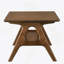Table basse Mid-Century moderne en bois avec tablette