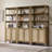 68.5''H Boho - Inspired Rattan Bookcase With Adjustable Shelf And Gold Accents-320077004