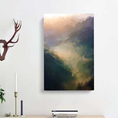 Valley Mist in Abstract - Wrapped Canvas
