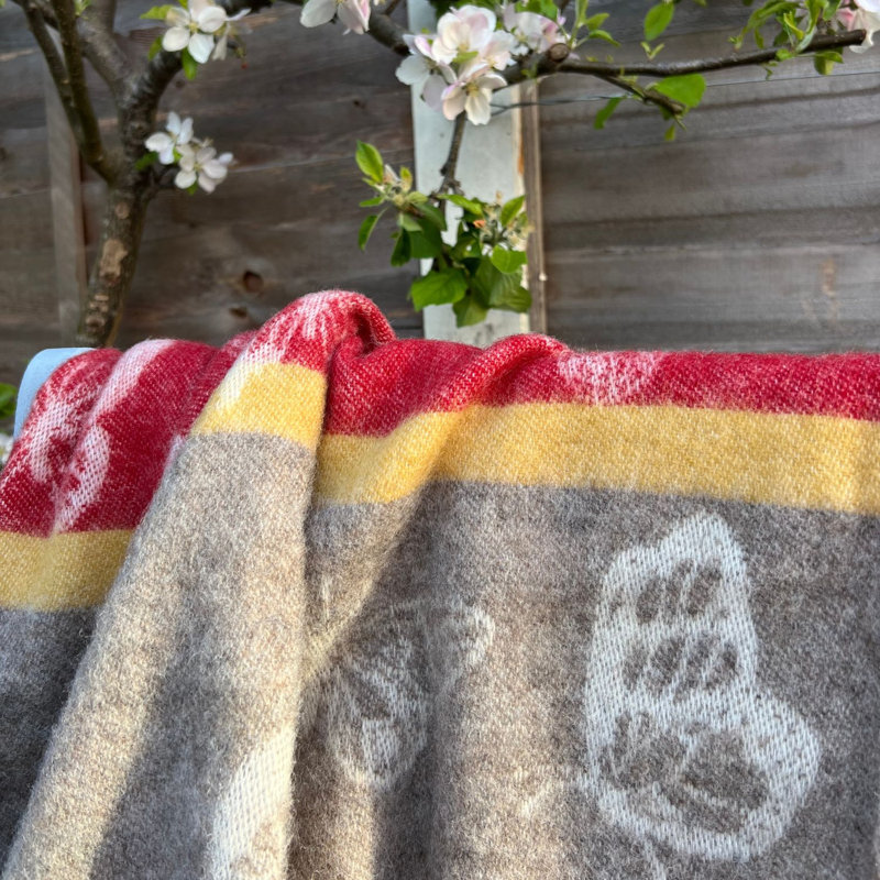 Butterfly Stripe Recycled Merino Wool Throw