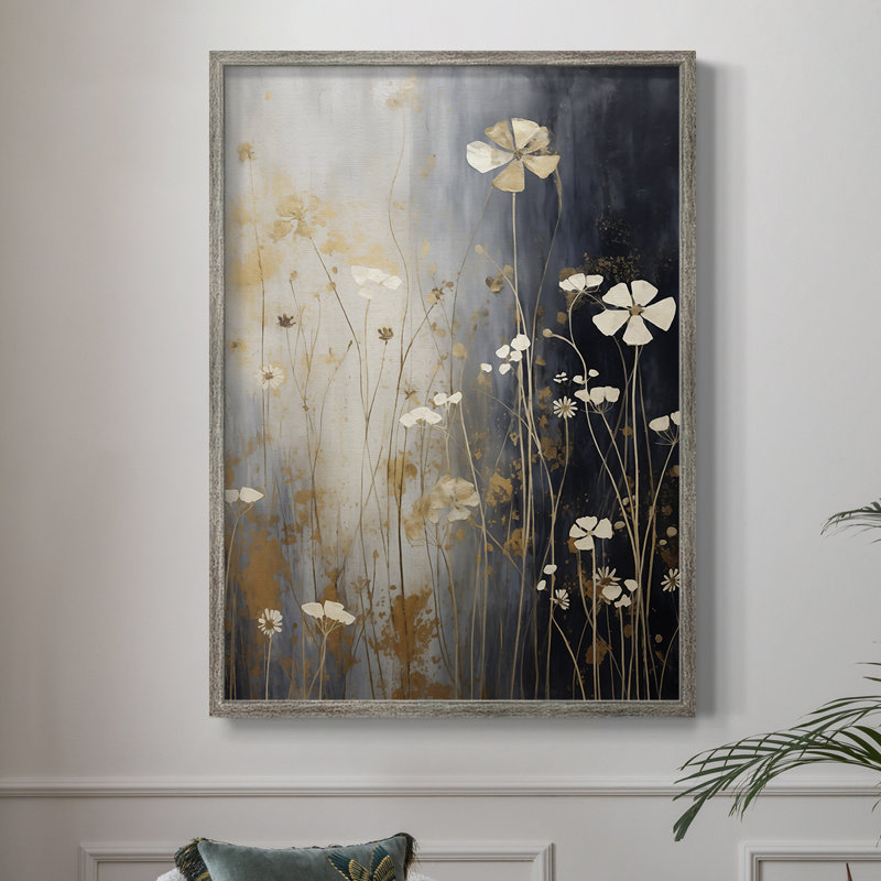 «FLORAL Series CDI», reproduction encadrée - bois massif, H 11 po x l 9 po