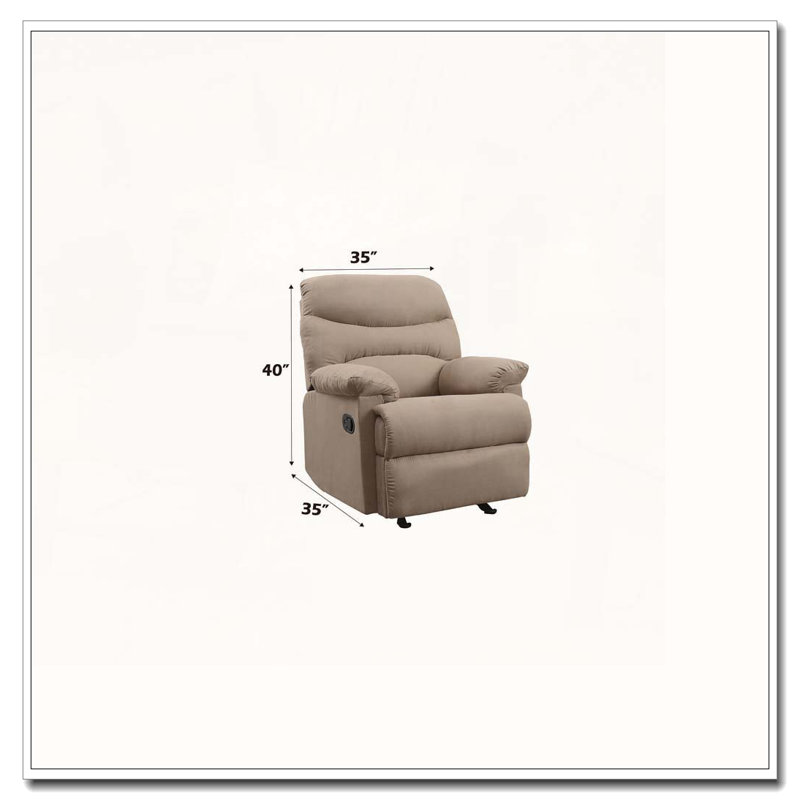 Fauteuil inclinable en microfibre, Marron clair