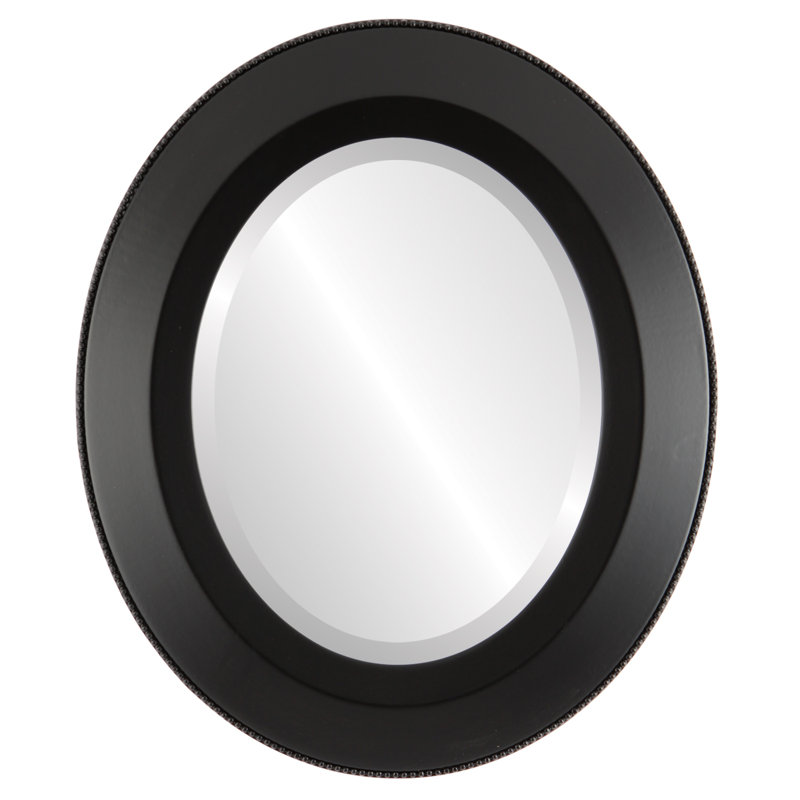 Miroir décoratif ovale encadré Thierry, H 21 po x l 17 po