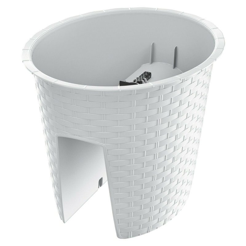 Elburn Railing Planter, White
