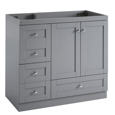 [Cabinet seulement] Meuble-lavabo gris 36 po (lavabo non inclus), meubles-lavabos (sans lavabo)