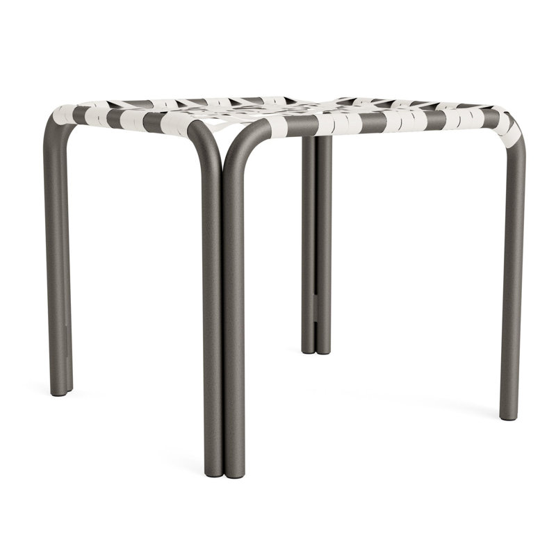 Kantan Outdoor Square Side Table, Mica, White Lite