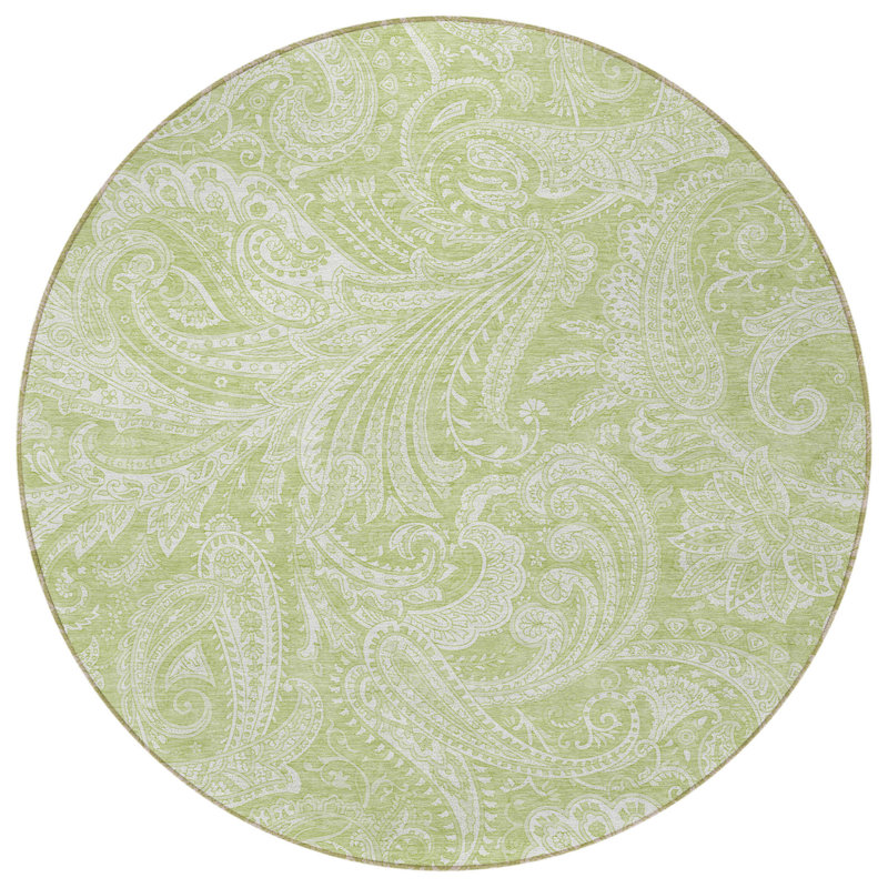 Tapis ivoire rond 8 po