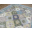 Tapis unique bleu / gris / mauve de 9 pi x 11 pi 2 po