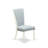 3 Piece Dining Room Table Set Contains a Rectangle Kitchen Table with Butterfly Leaf and 2 Baby Blue Linen Fabric Parson Chairs, Linen White-26153044-26190858-101813805