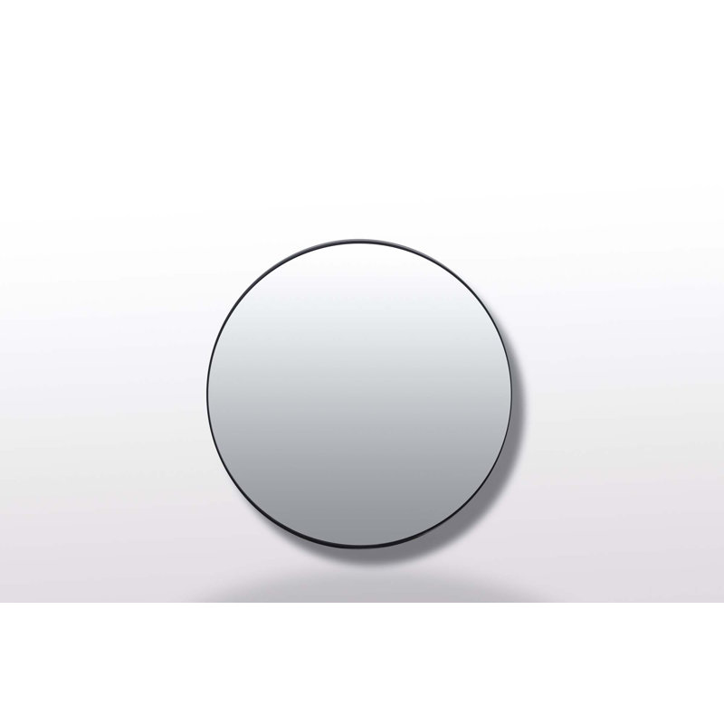 Metal Wall Mirror, 27.95" x 27.95", Black