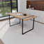 Ensemble de table de salle à manger 59 pièces en bois aggloméré 59 po et 4 pièces, ensemble de table de salle à manger de style médiéval en bois-1954619130