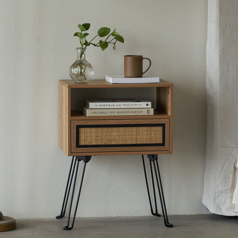 Caitlynd Rattan Nightstand End Table