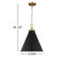 Luminaire suspendu conique 1 lumière Arnell par Chapman & Myers-57524223-57524224-57931631